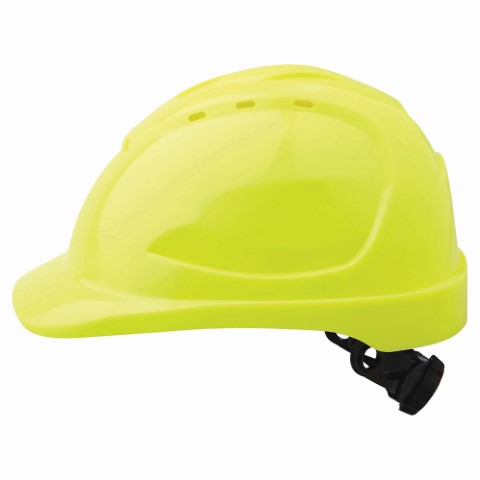 PRO HARD HAT VENTED RATCHET HARNESS - V9 FLURO YELLOW 